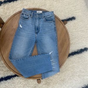 abercrombie ankle straight ultra high rise